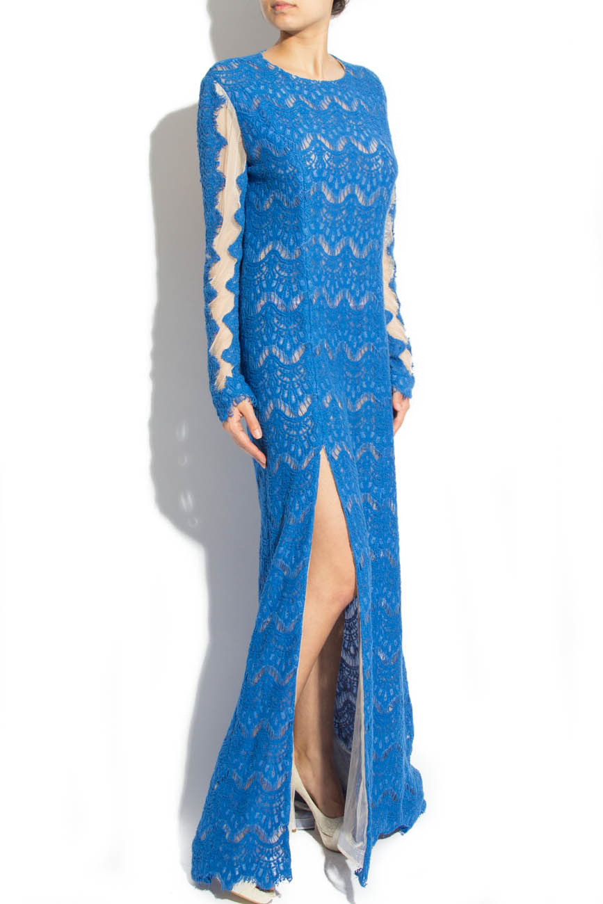 Blue lace dress Adriana Agostini  image 1