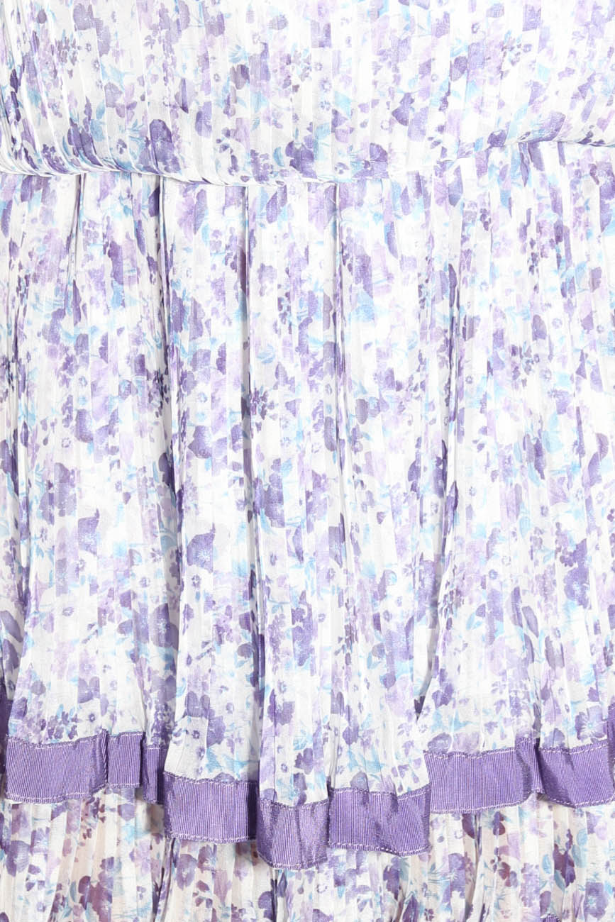 Robe lilas avec des fleurs Adriana Agostini  image 3