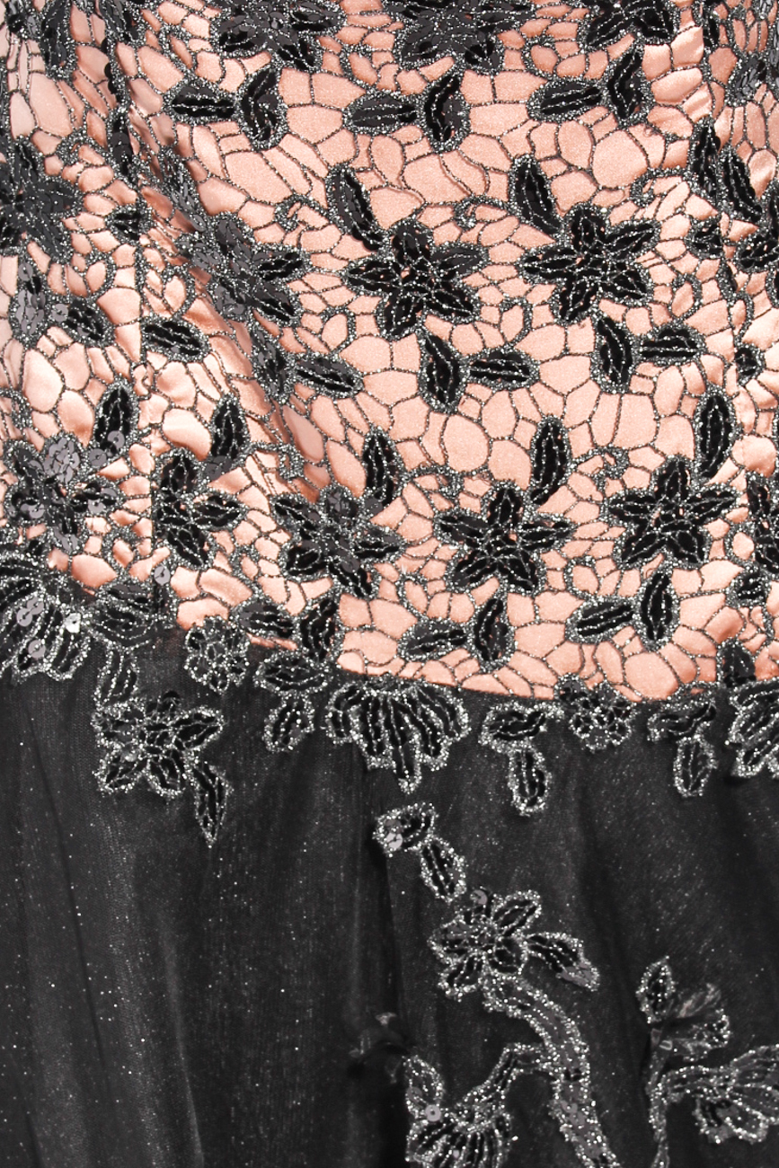 Rochie roz cu negru Adriana Agostini  imagine 3