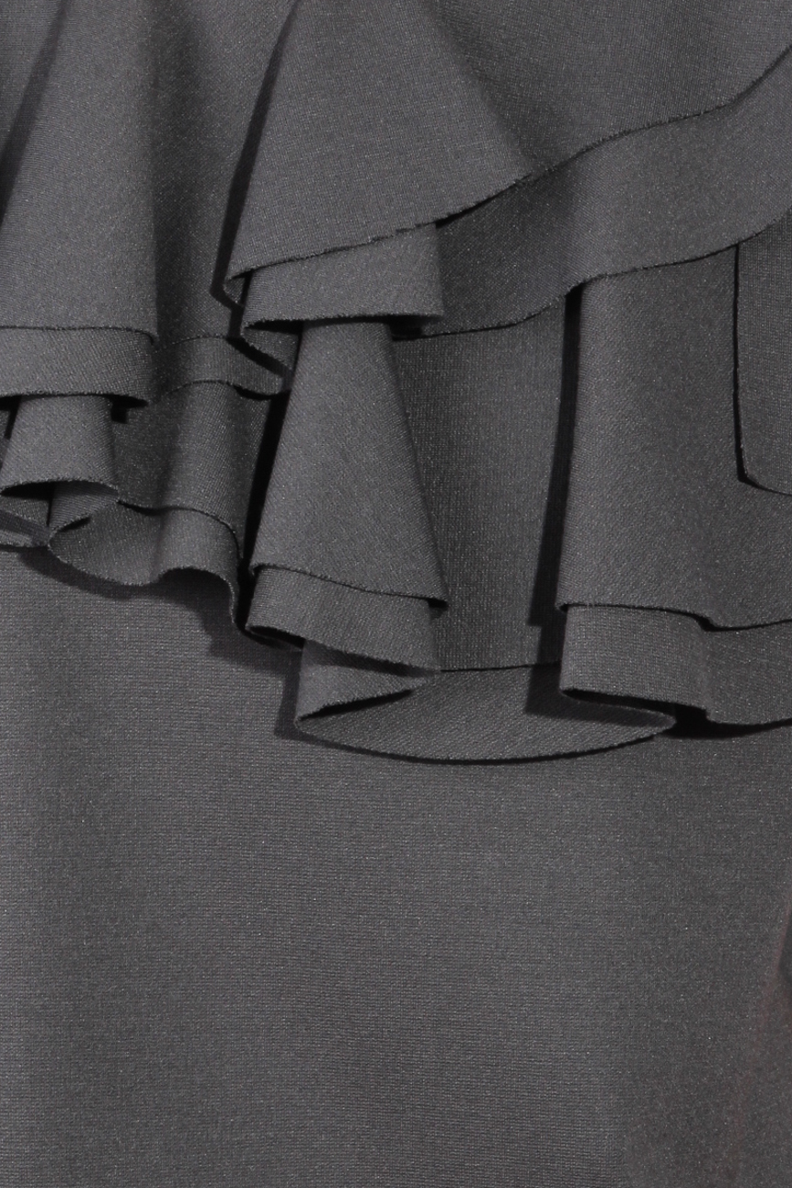 Gray casual dress with ruffles Laura Ciobanu image 3