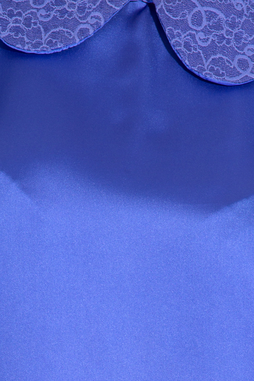 Chemisier en voile satiné bleu T'esha by Diana Tatucu image 3