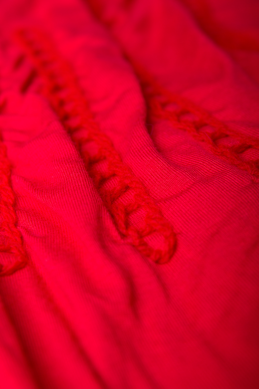 Bluza jerse rosie Edita Lupea imagine 3