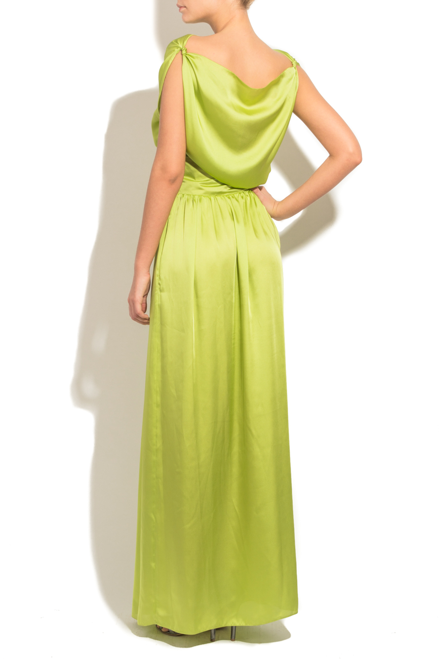 Green silk dress Dorin Negrau image 2