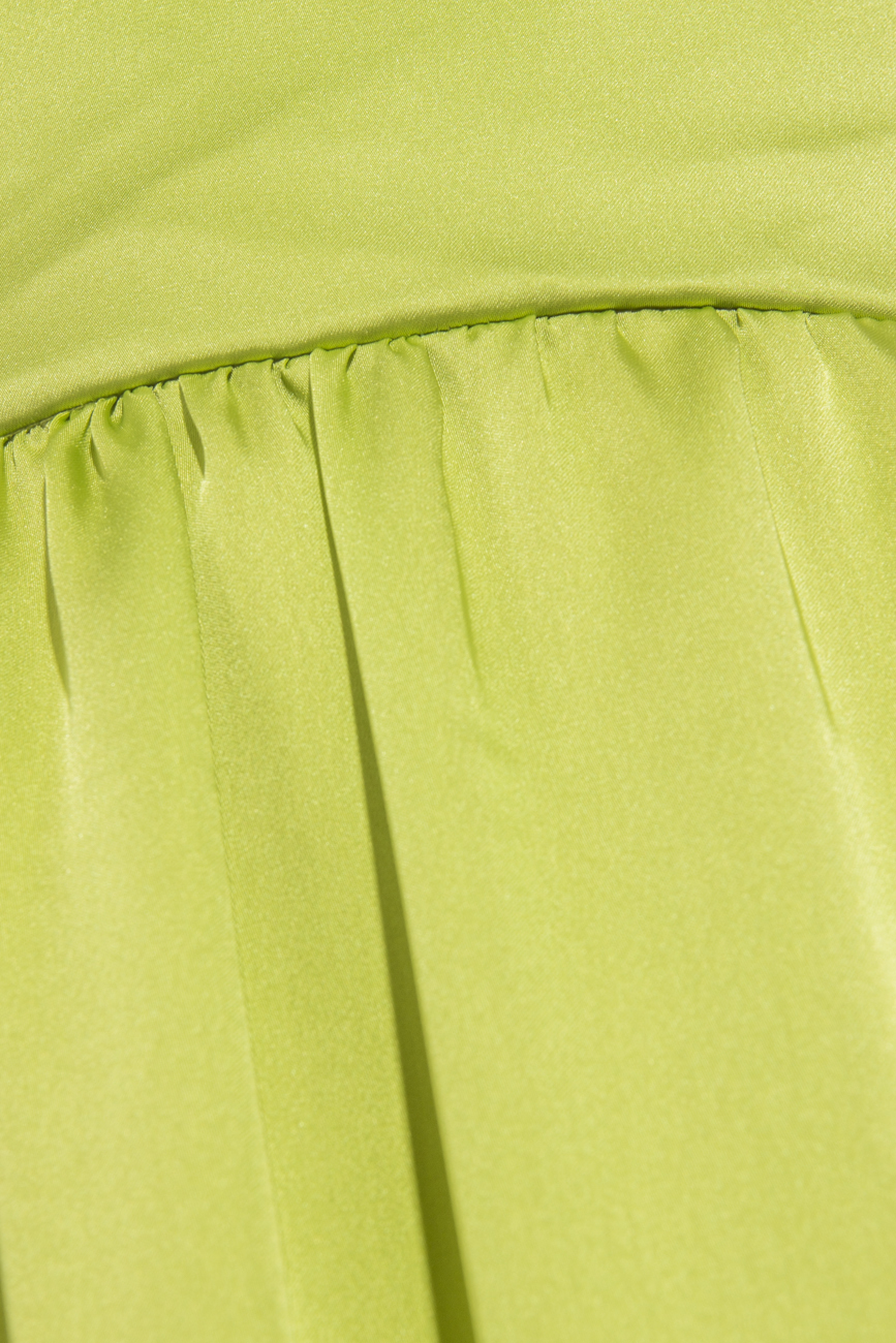 Green silk dress Dorin Negrau image 3