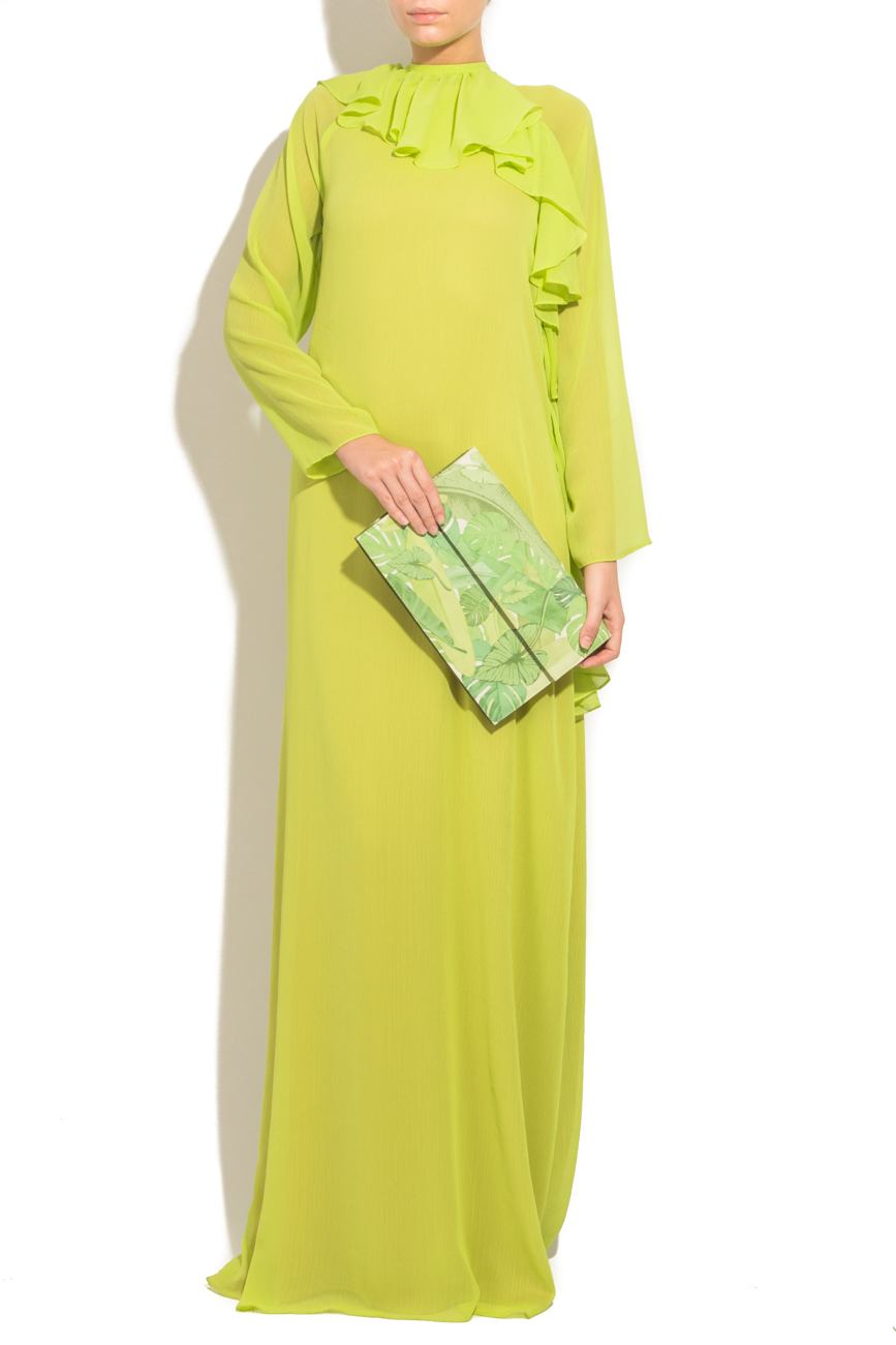 Lime dress with ruffles Dorin Negrau image 0