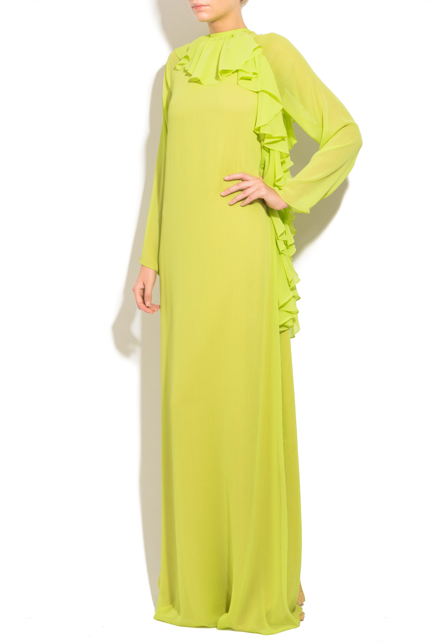 Lime dress with ruffles Dorin Negrau image 1