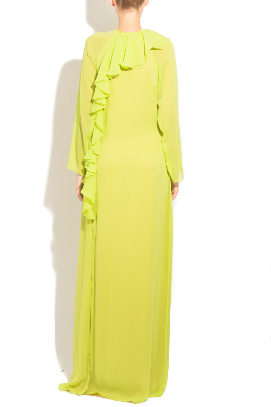 Lime dress with ruffles Dorin Negrau image 3