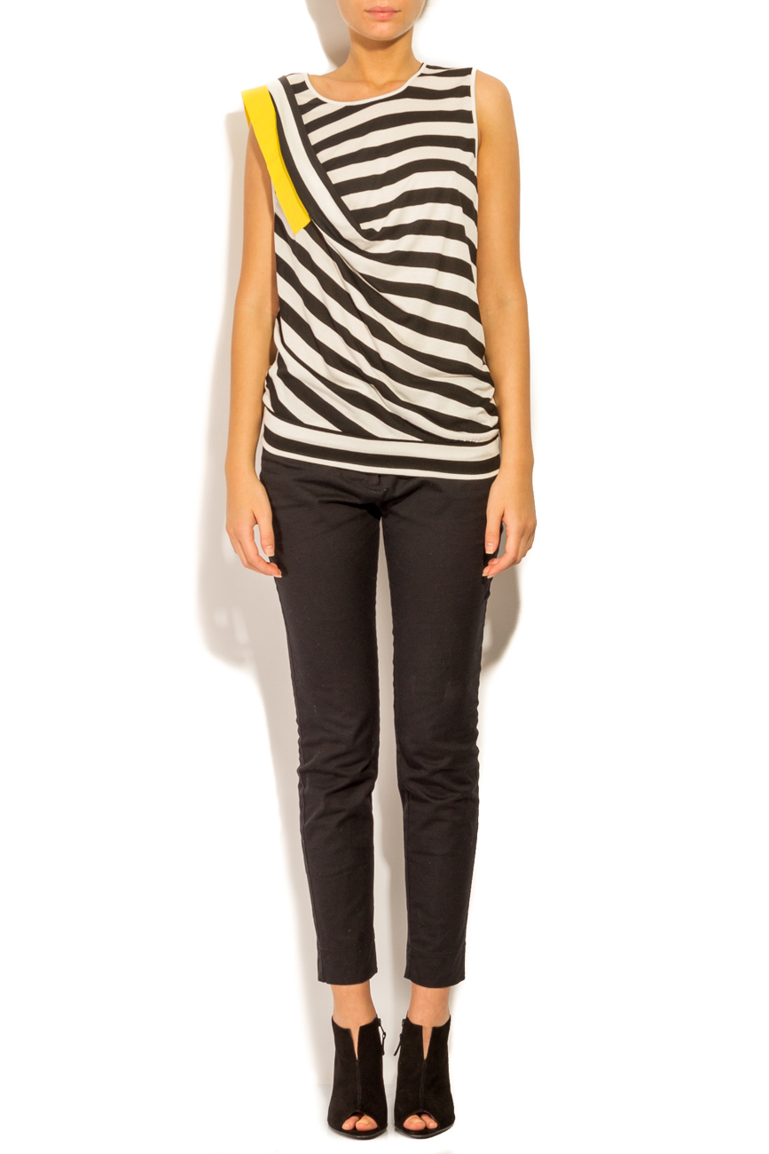 Cotton shirt with black stripes Lena Criveanu image 0