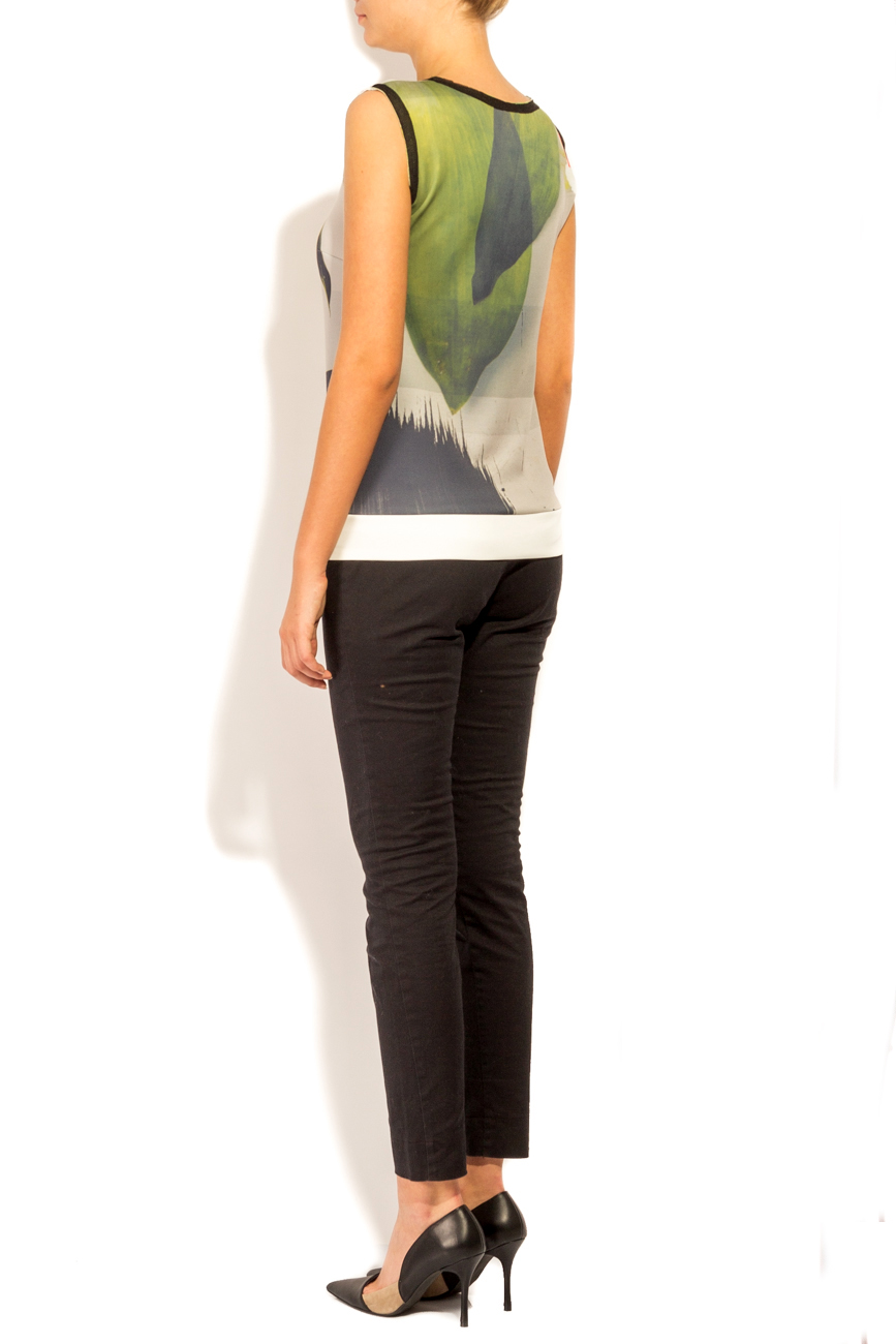 Leaf print sleeveless blouse Lena Criveanu image 2