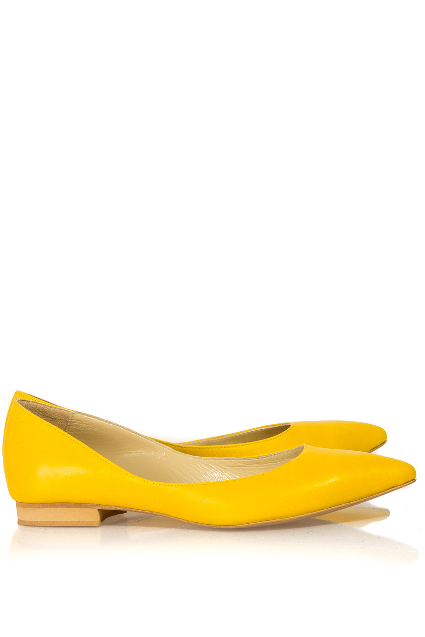 Yellow point-toe flats Mihaela Glavan  image 1