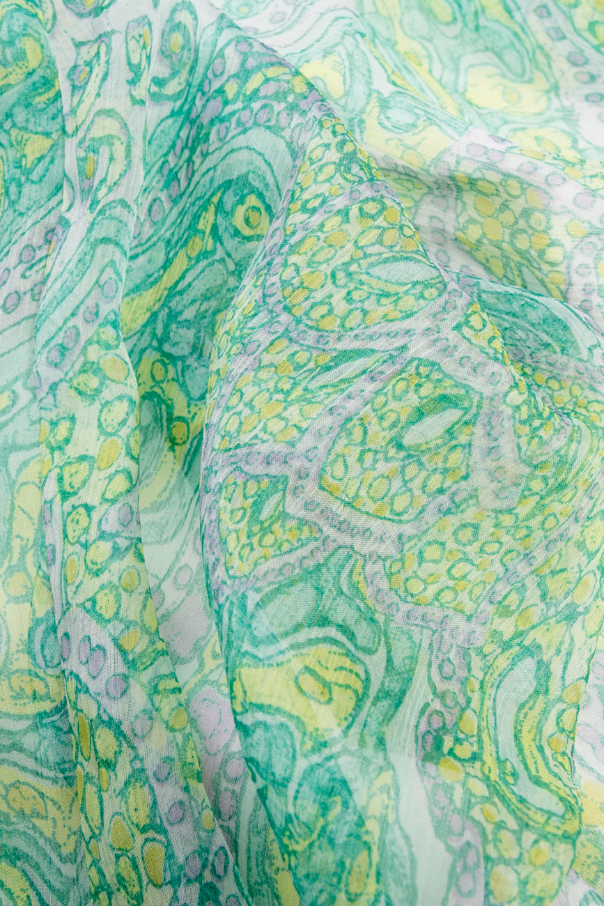 Green silk dress Cristina Staicu image 3