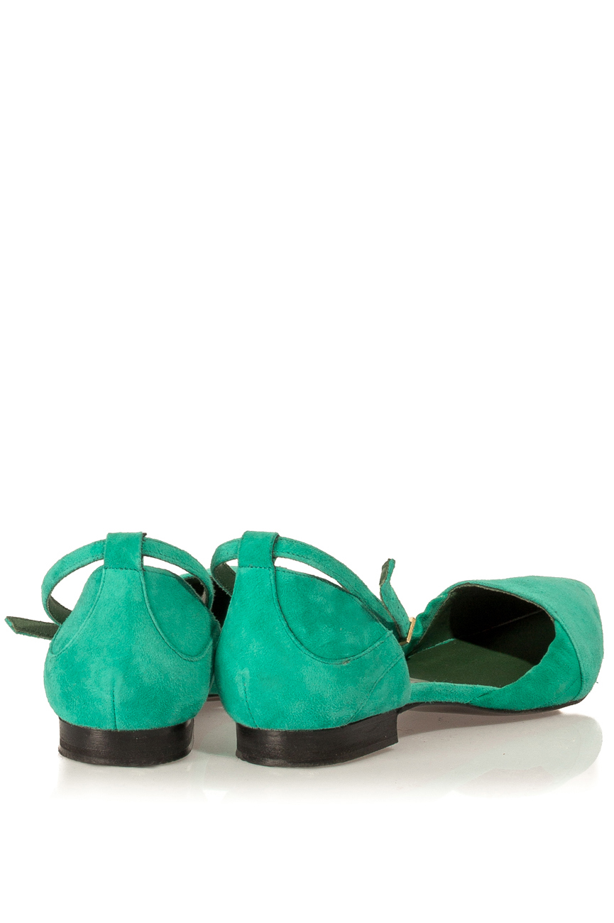 Green emerald point-toe flats Mihaela Glavan  image 2