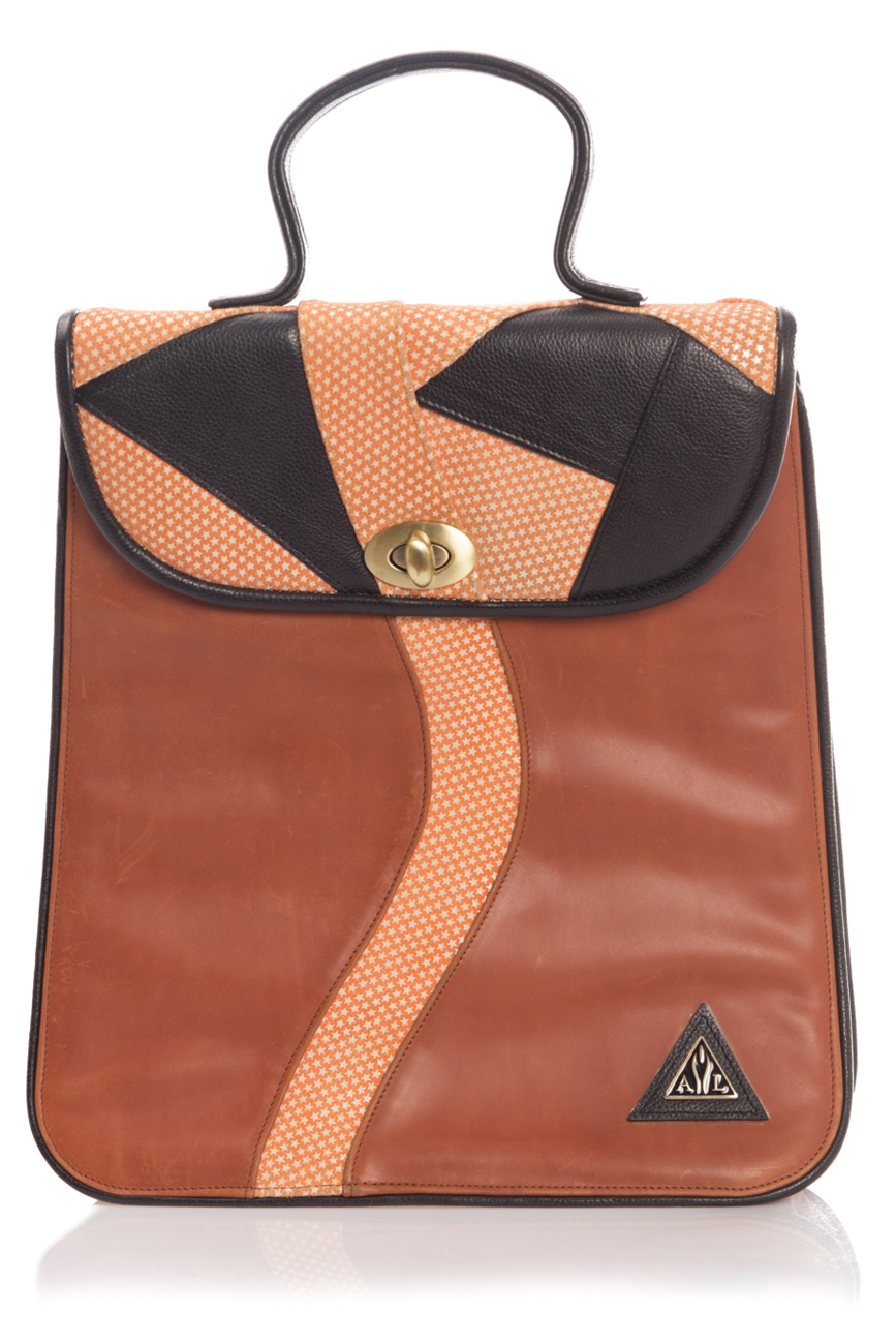 Asymmetrical leather bag Anca Irina Lefter image 0