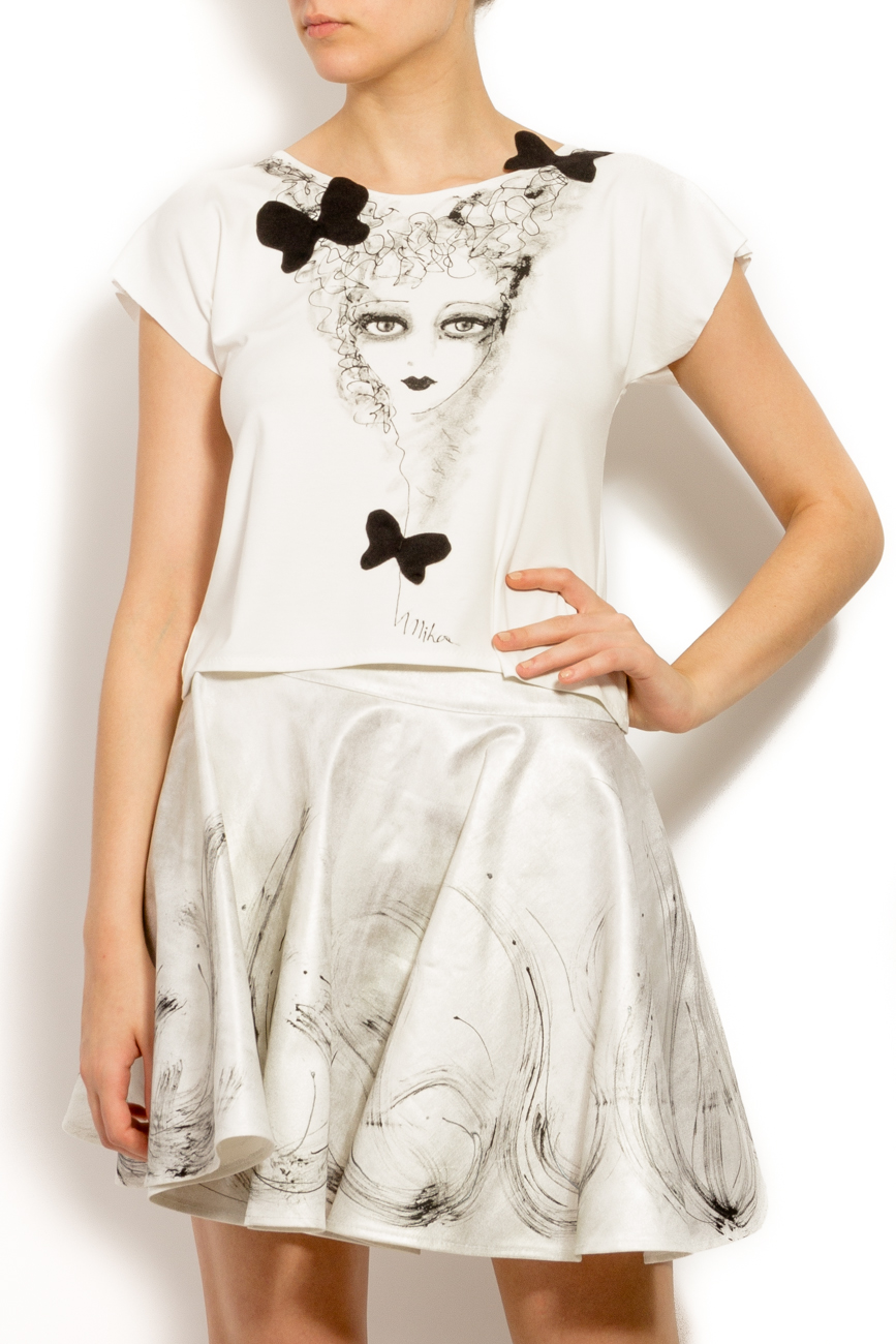 White shirt with black butterflies Mihaela Cirlugea  image 1