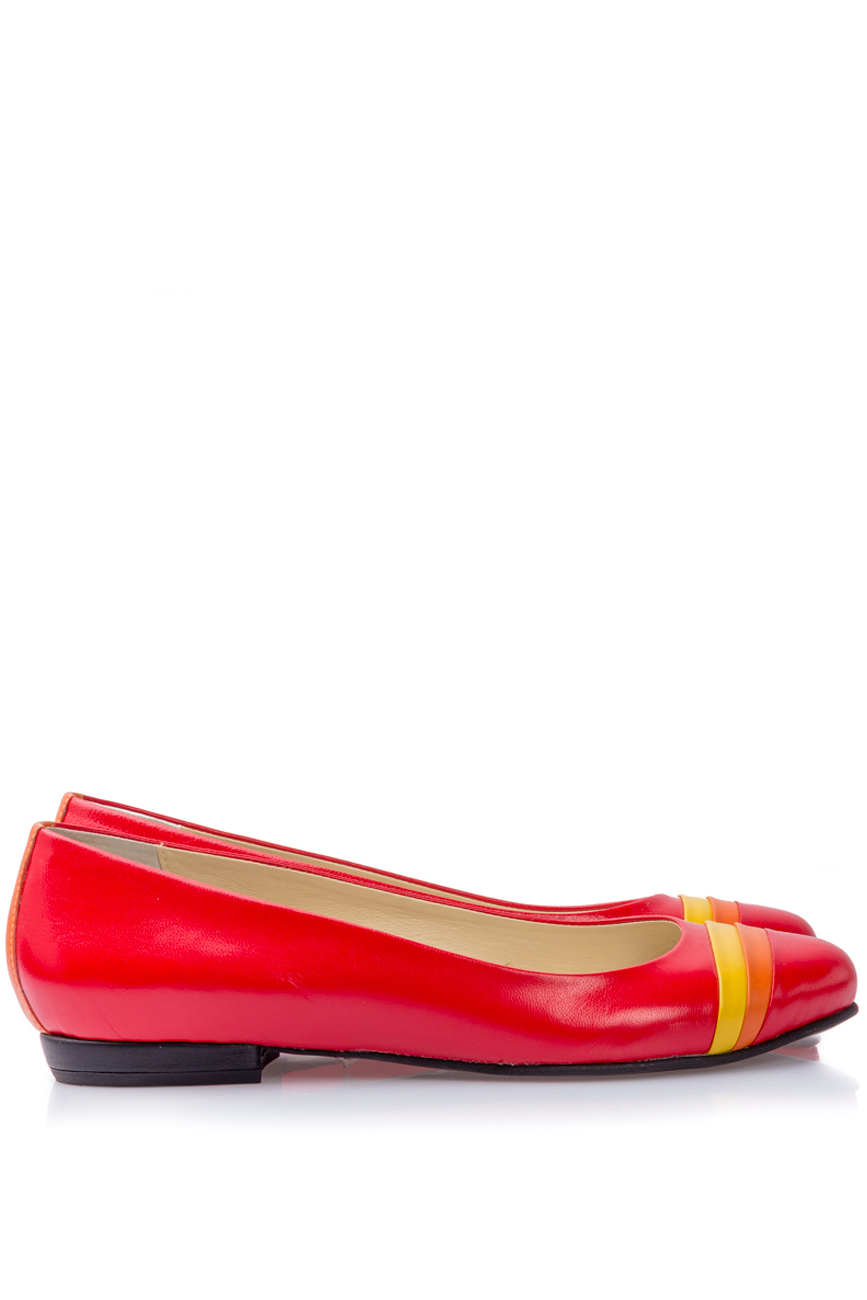 Red striped ballet flats PassepartouS image 1