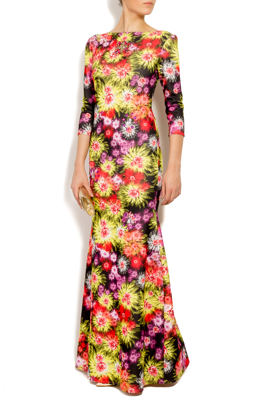Robe longue imprimé fleurs Elena Perseil image 0