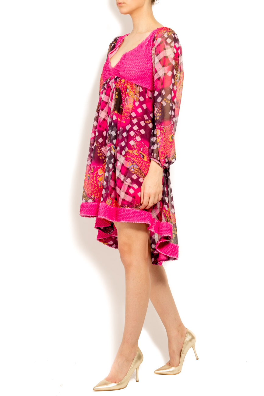 فستان زهري من الحرير ذو اضافات من الترتر ايلينا بيرسيل image 1