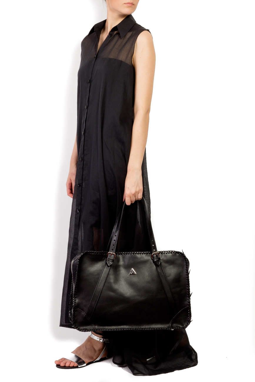 Woven black bag for man Anca Irina Lefter image 5