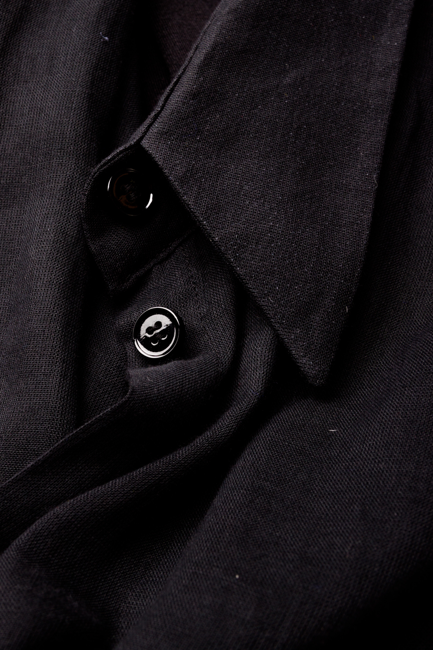 Robe-chemise noire en coton Aer Wear image 3