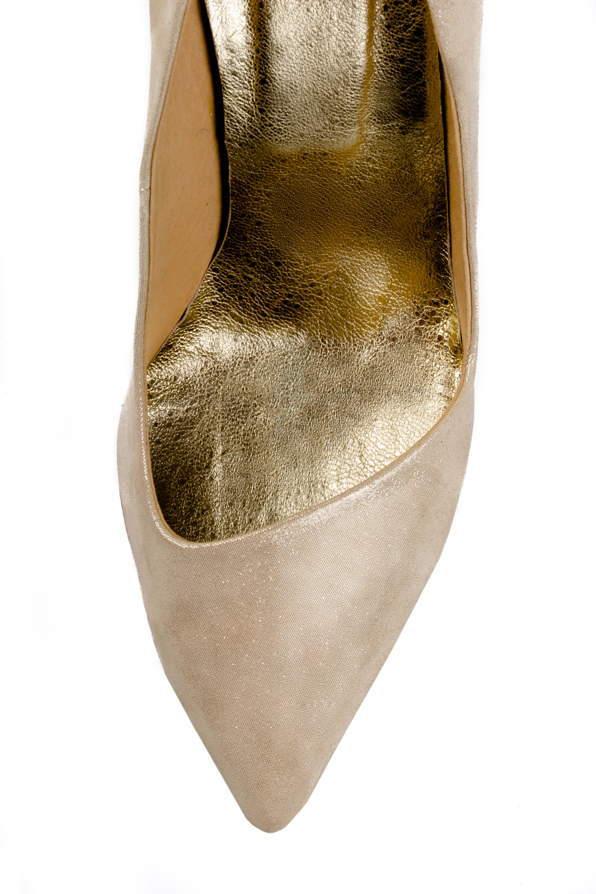 Pantofi stiletto insertii aurii Ana Kaloni imagine 3