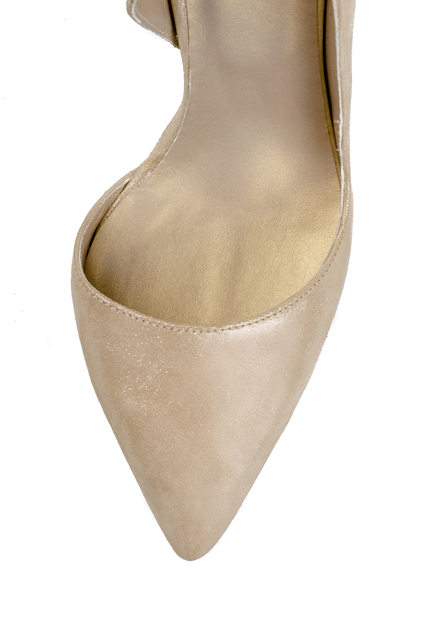Pantofi decupati insertii aurii Ana Kaloni imagine 3