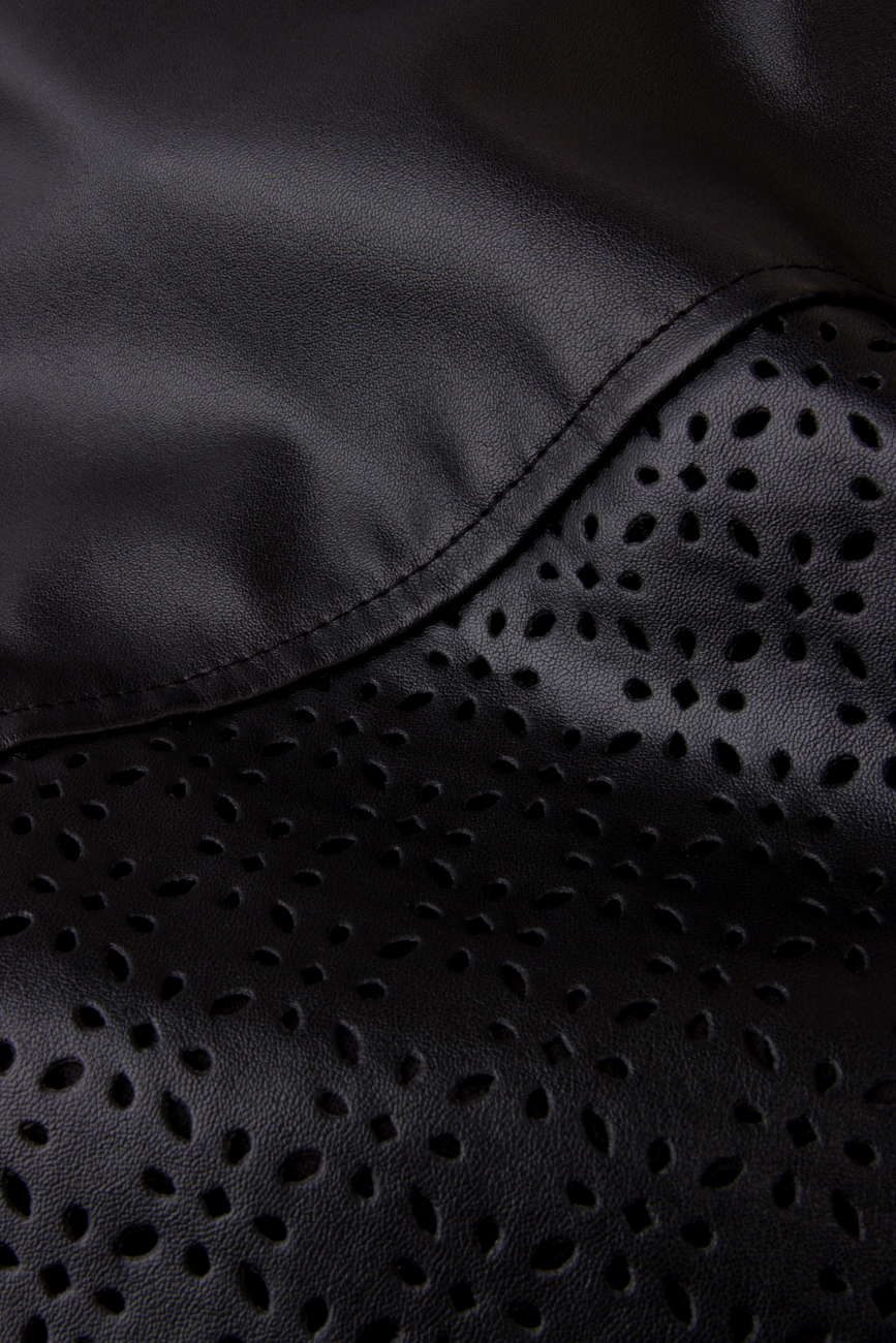 Faux perforated leather skirt T'esha by Diana Tatucu image 3