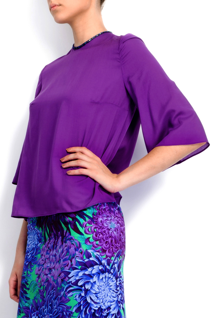 Bluza vascoza violet Cristina Staicu imagine 1