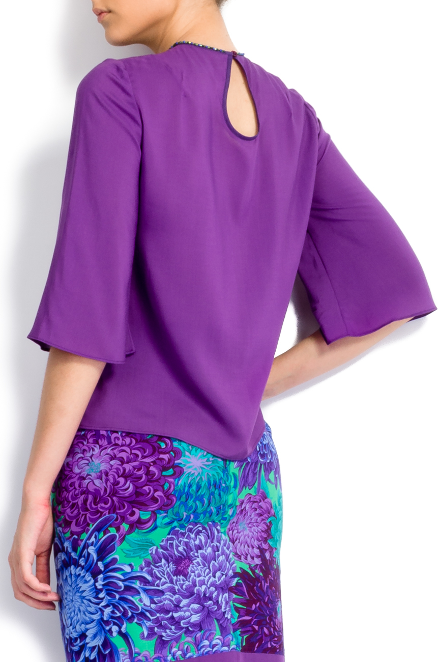 Bluza vascoza violet Cristina Staicu imagine 2