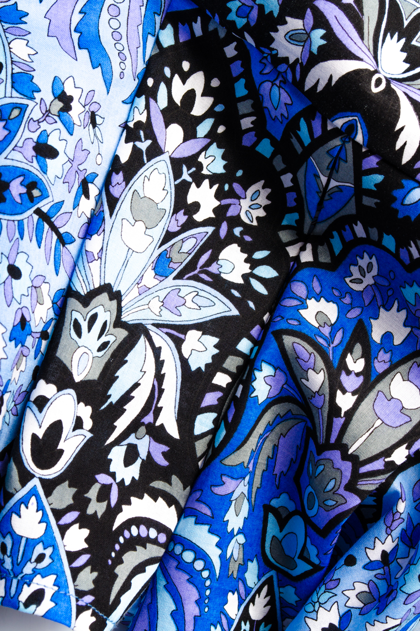 Robe bleue à imprimé fleuri Cristina Staicu image 3