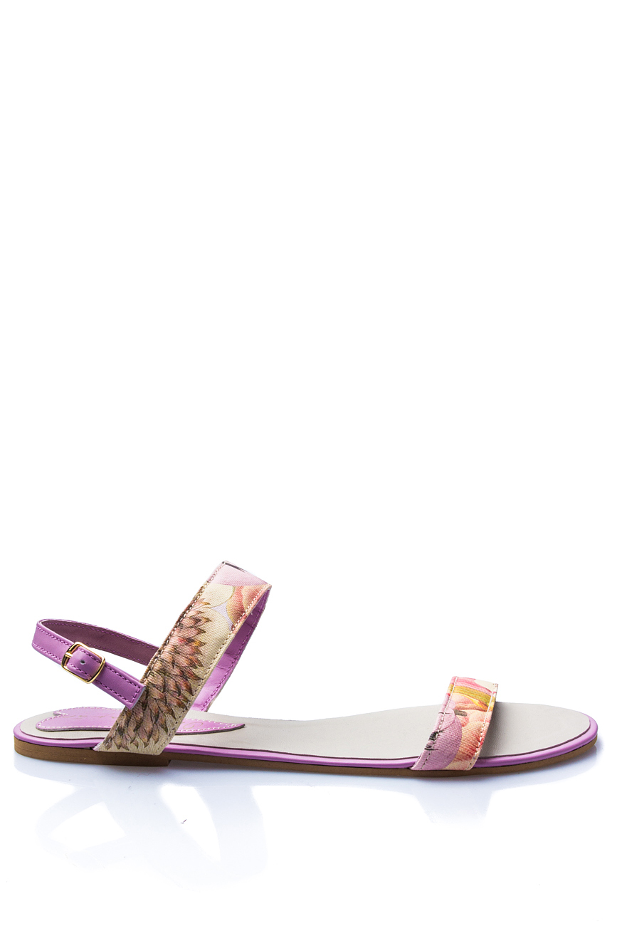 Sandale cu imprimeu textil floral Oana Lazar (3127 Bags) imagine 0