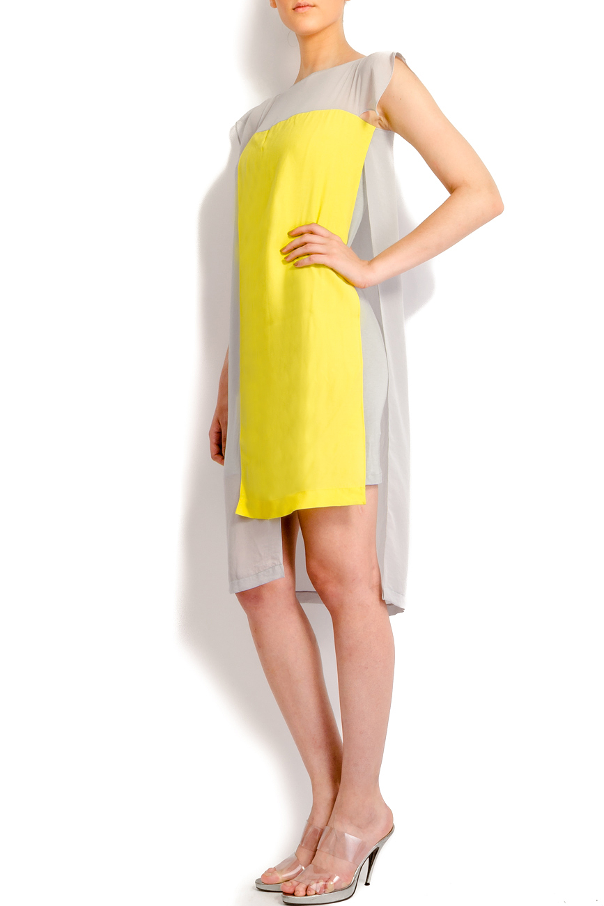 Gray veil dress with yellow panel Rue des Trucs image 1