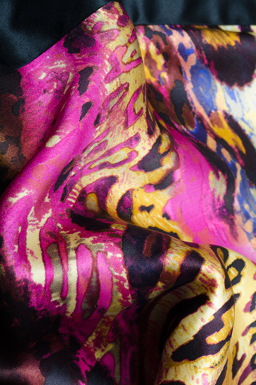 Jupe en soie imprimé léopard Grigori Ciliani image 3