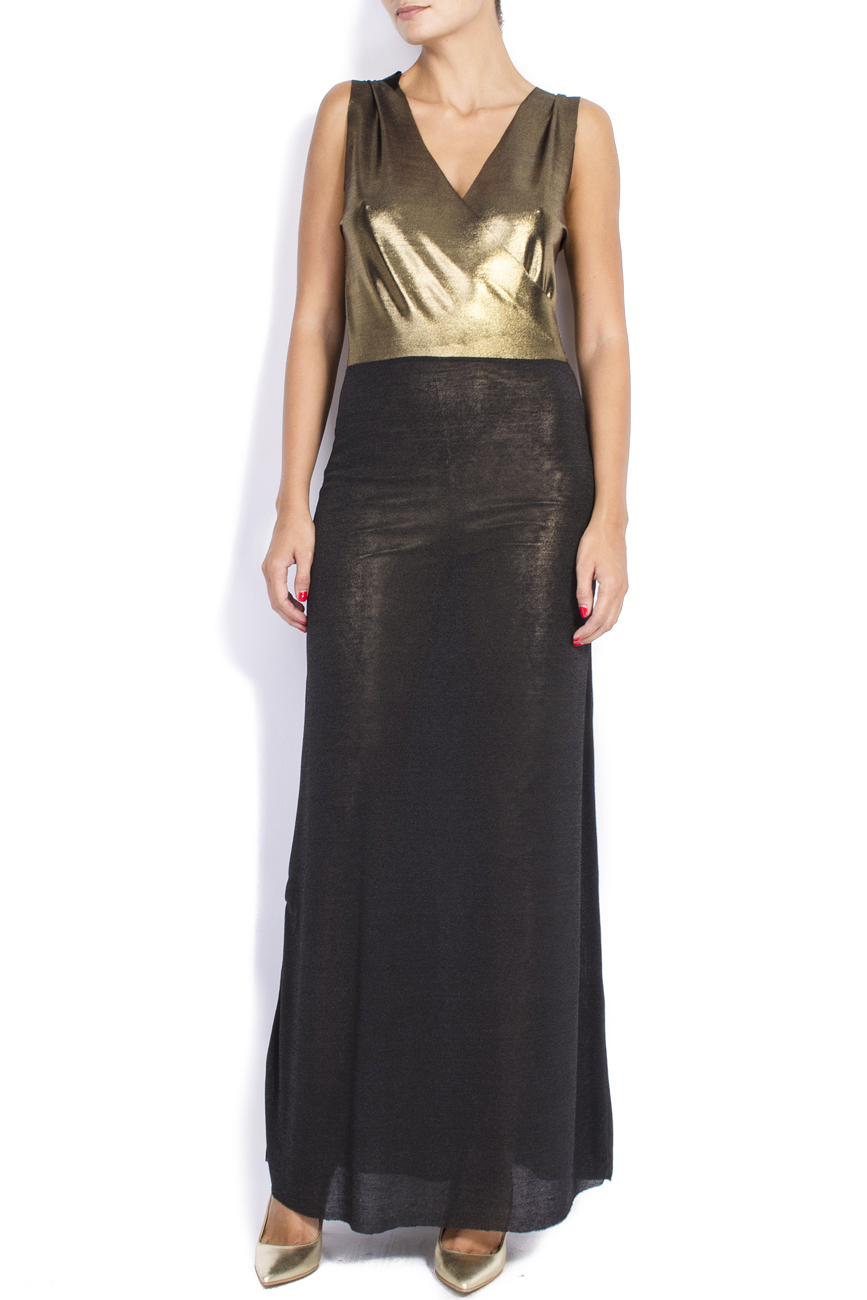 Stretch maxi dress with inset gold Laura Firefly image 0