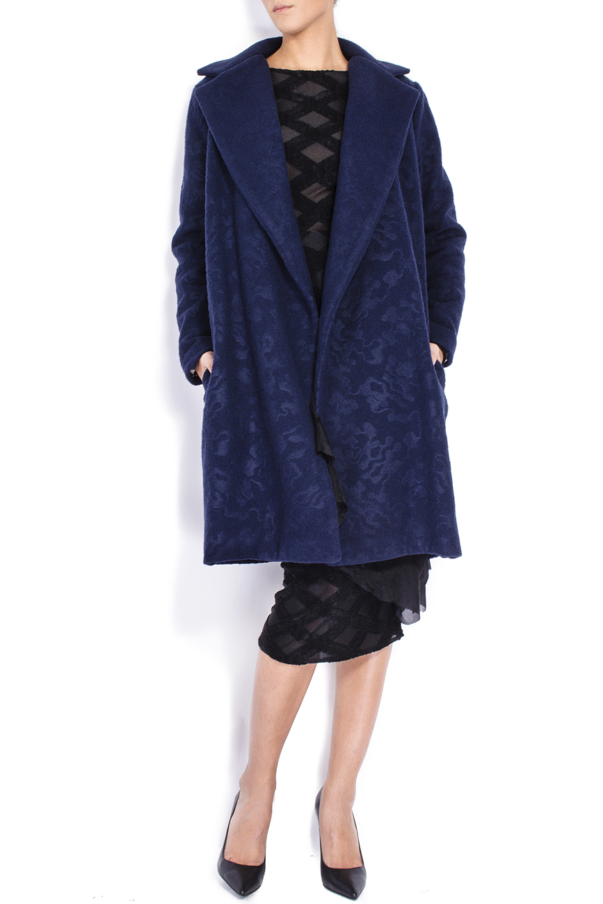 Manteau en laine texturée Simona Semen image 0