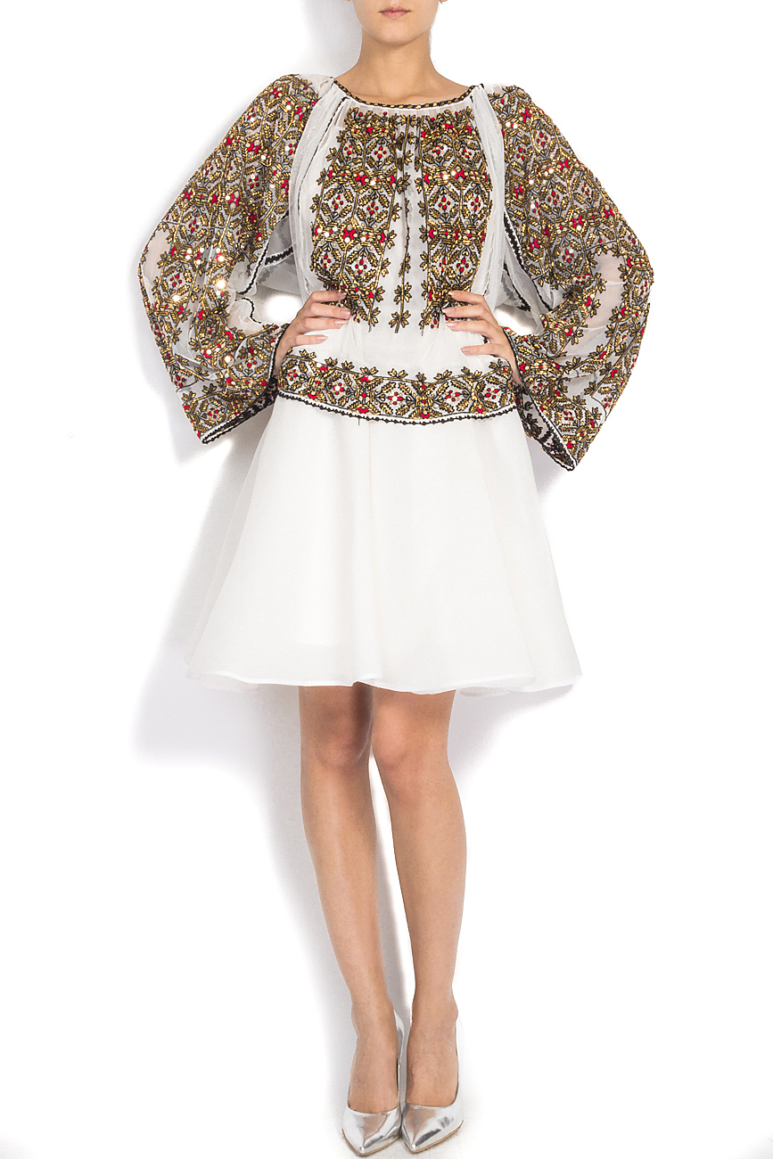 Bohemian dress with hand-sewn sequins. Izabela Mandoiu image 0