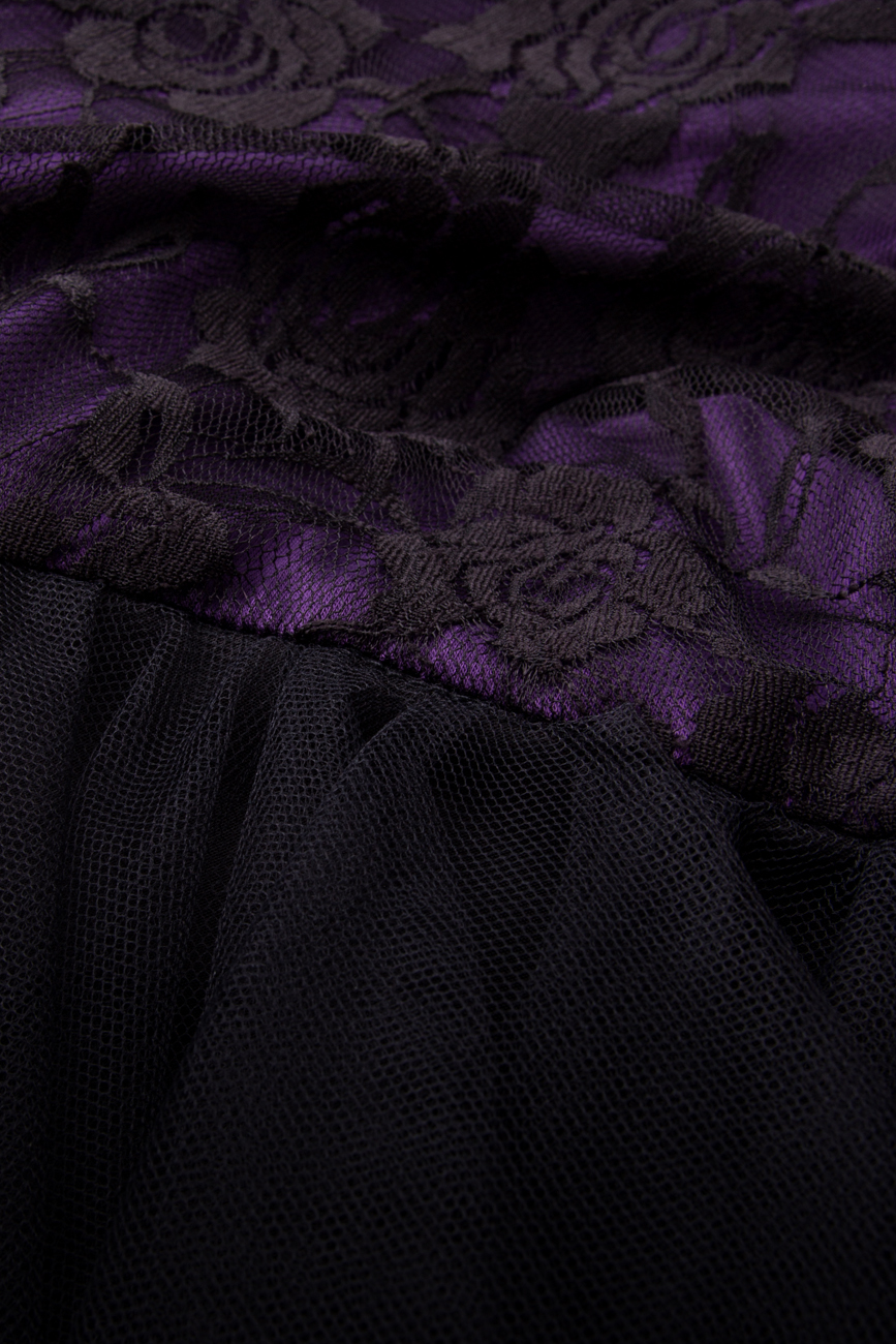 Robe violette à jupe en tulle noir Arina Varga image 3