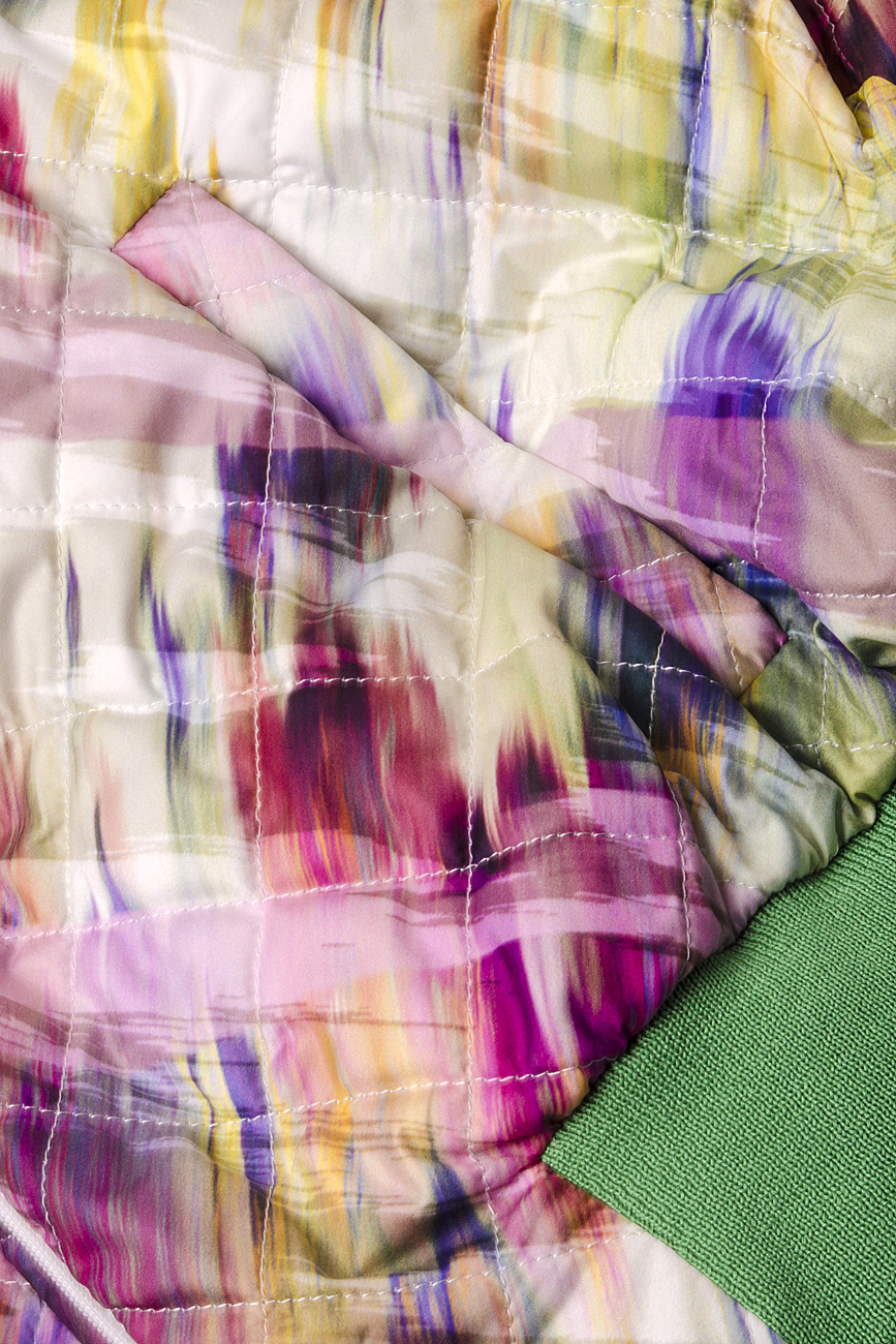 Jacheta din fas cu imprimeu multicolor Antoanelle imagine 3