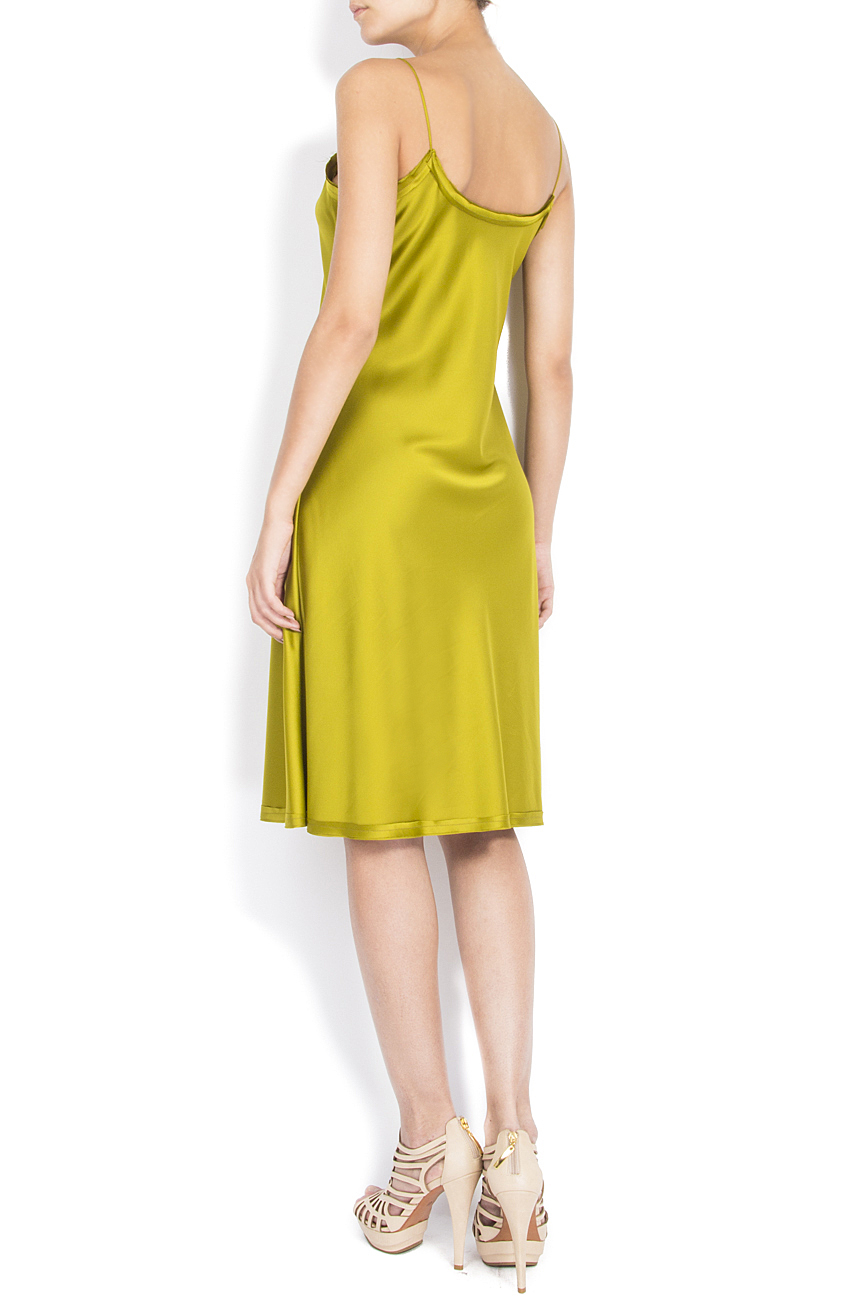 Green silk slip dress Arona Carelli image 2