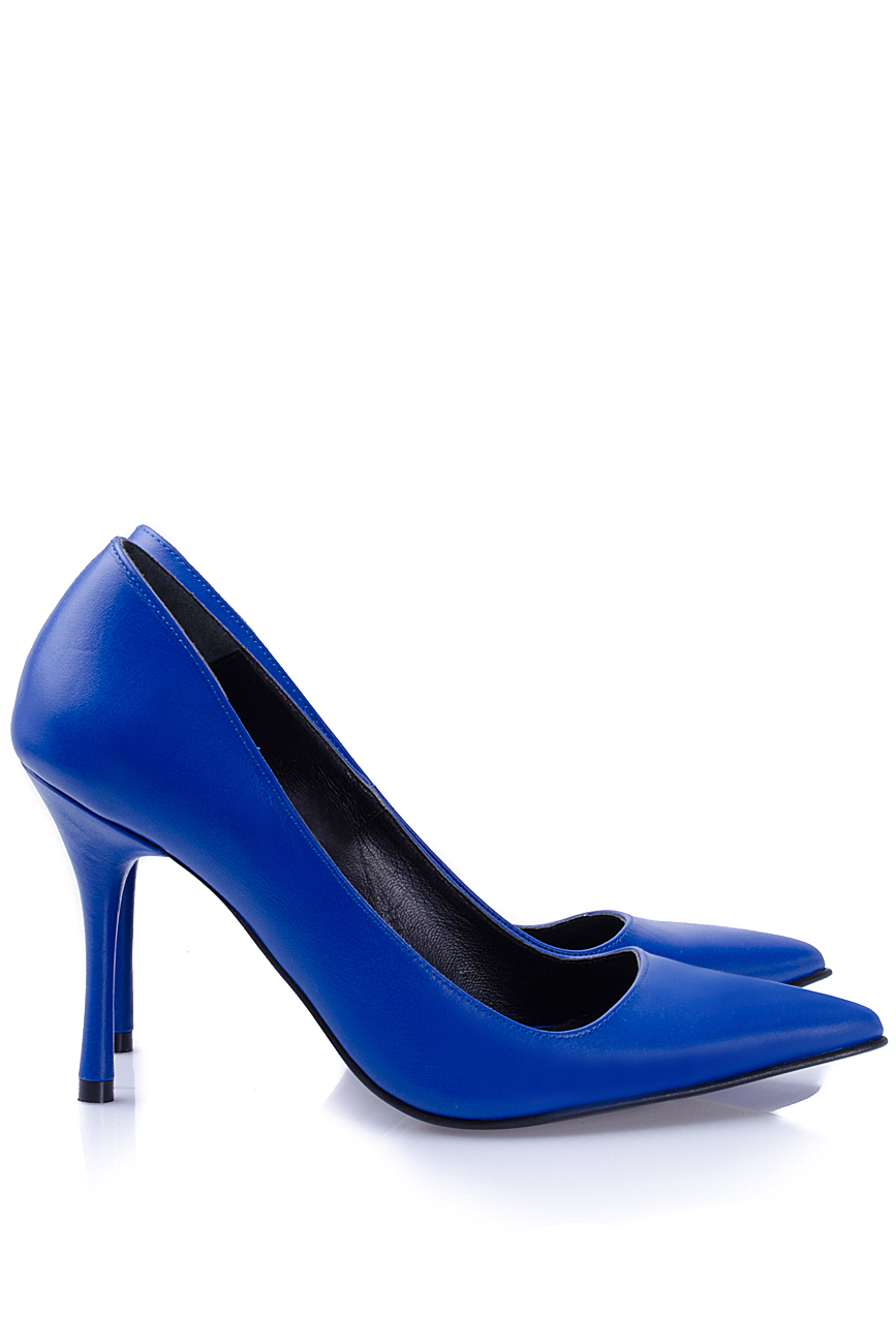 Pantofi piele albastra   Mihaela Glavan  imagine 1