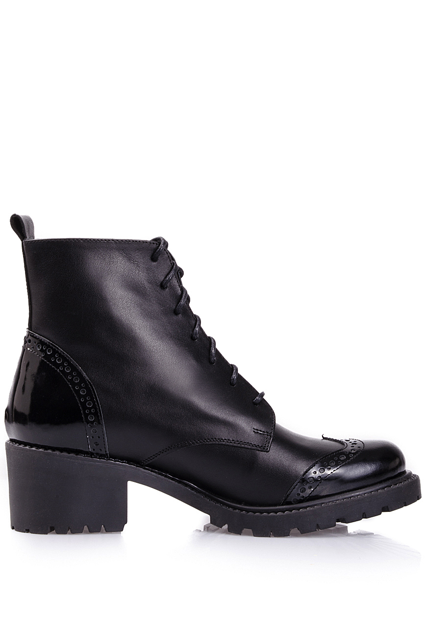 Glossed-leather ankle boots Mihaela Glavan  image 0