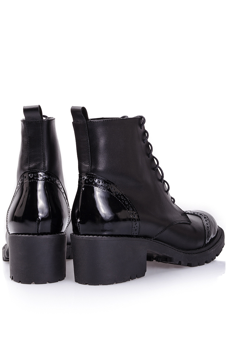 Glossed-leather ankle boots Mihaela Glavan  image 2