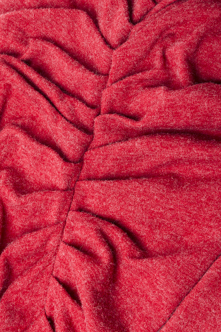 Stretch wool-blend jersey asymmetric dress Izabela Mandoiu image 3