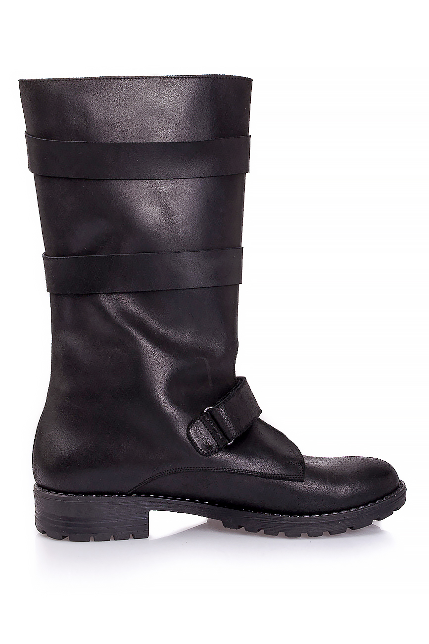 Buckled leather ankle boots Mihaela Glavan  image 0