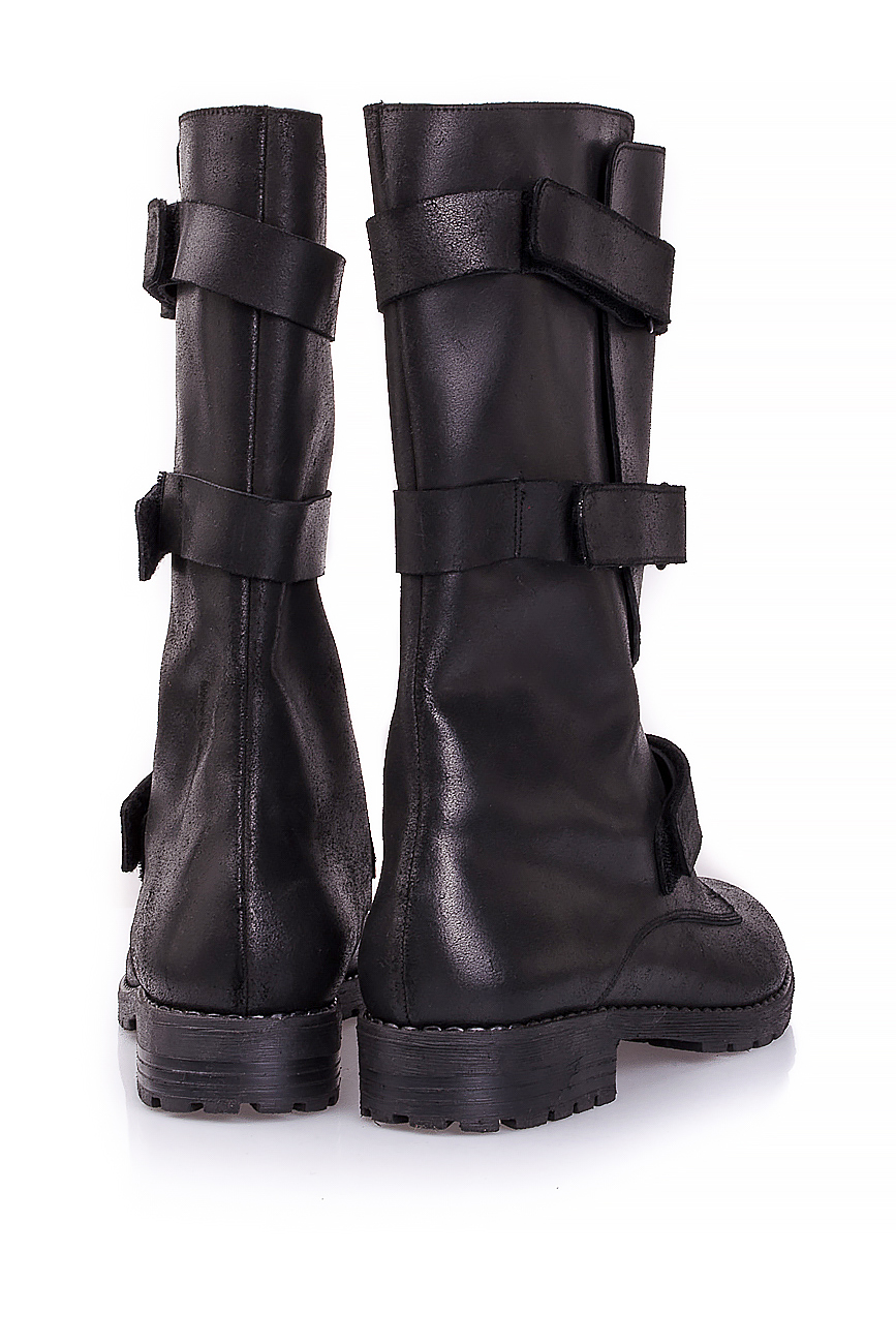 Buckled leather ankle boots Mihaela Glavan  image 2
