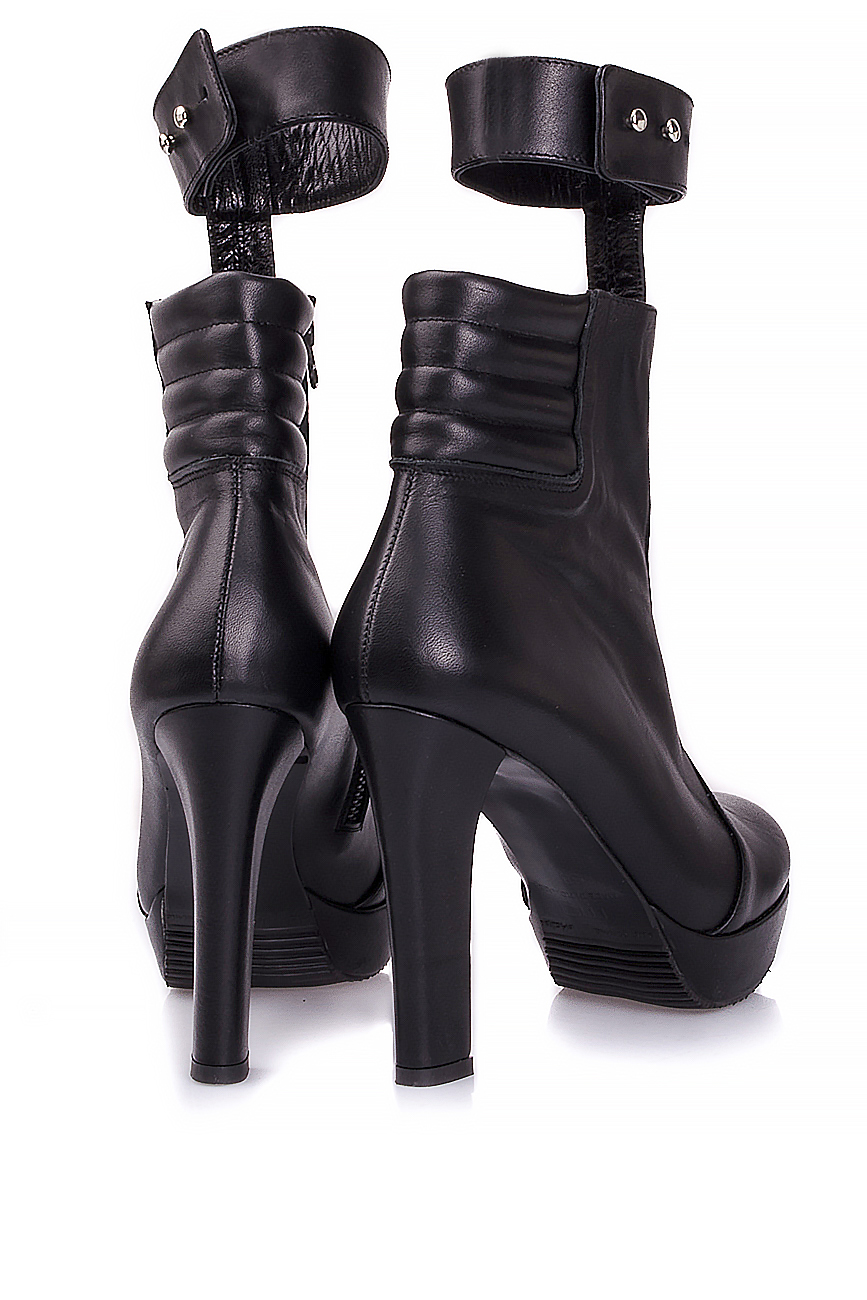 Black-trimmed leather ankle boots Mihaela Glavan  image 2