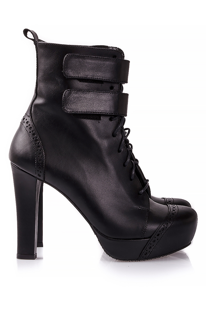 Lace-up leather ankle boots Mihaela Glavan  image 1