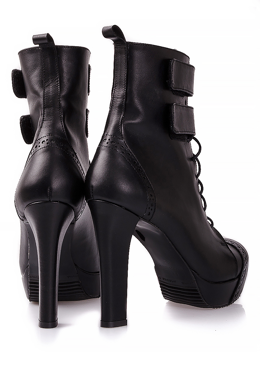 Lace-up leather ankle boots Mihaela Glavan  image 2