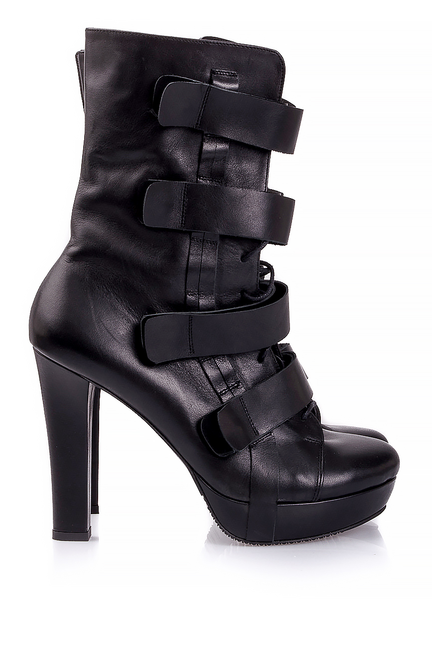 Polished-leather ankle boots Mihaela Glavan  image 1