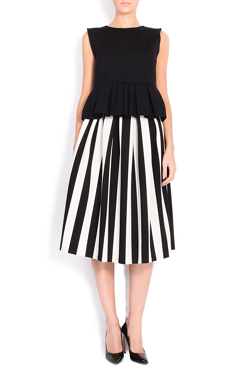 Pleated striped midi skirt Strike a Pose image 0