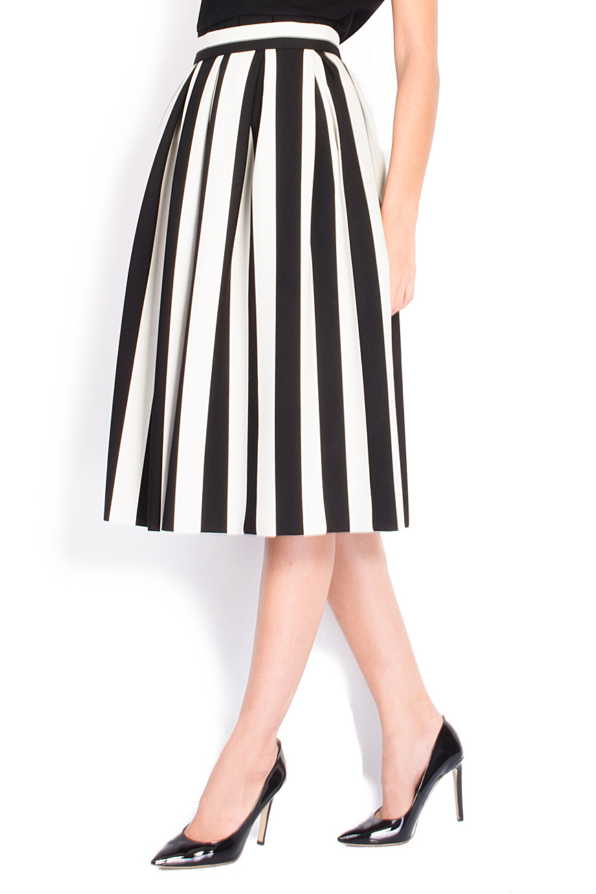 Pleated striped midi skirt Strike a Pose image 1